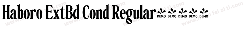 Haboro ExtBd Cond Regular字体转换